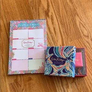 Lilly Pulitzer Gift set - notebook and soap dish